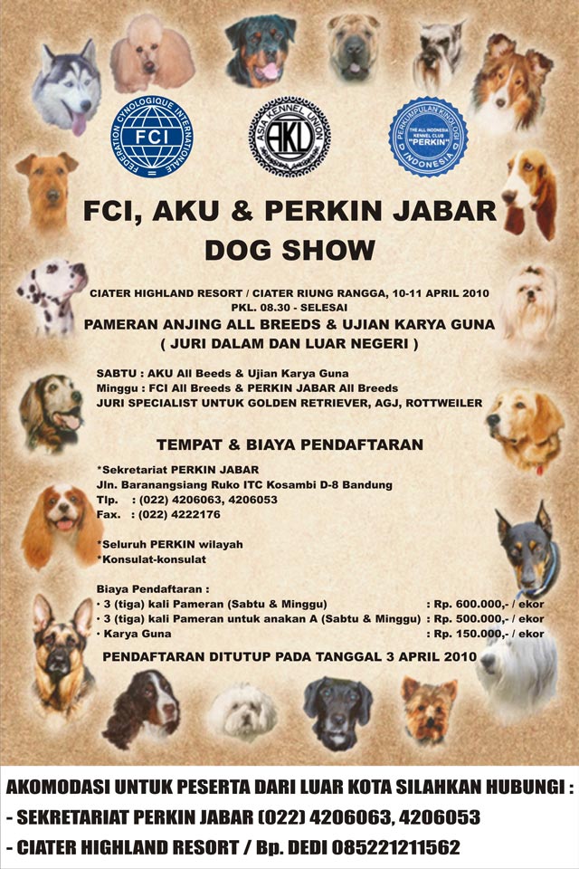 FCI, AKU & Perkin Jabar Dog Show 2010---> UPDATE