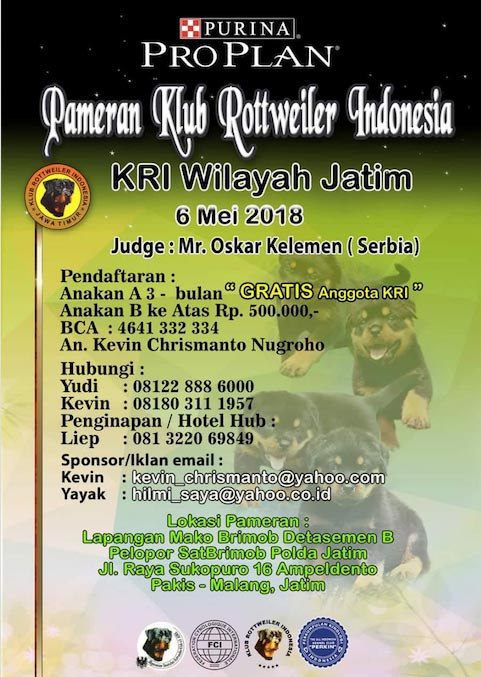 Pameran Klub Rottweiler Indonesia Jatim