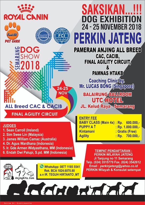 Perkin Jateng Dog Exhibition 24 - 25 November 2018 