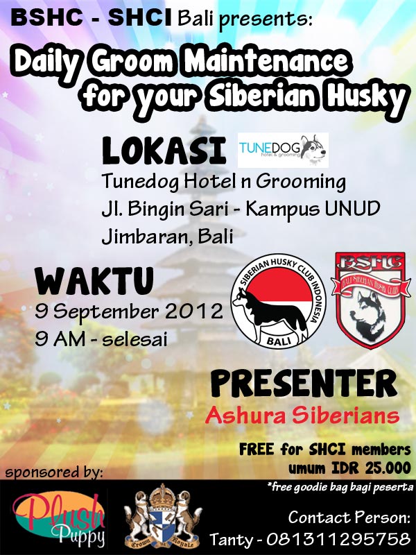 SHCI Bali 'Daily Groom Maintenance' @ Dewata Island