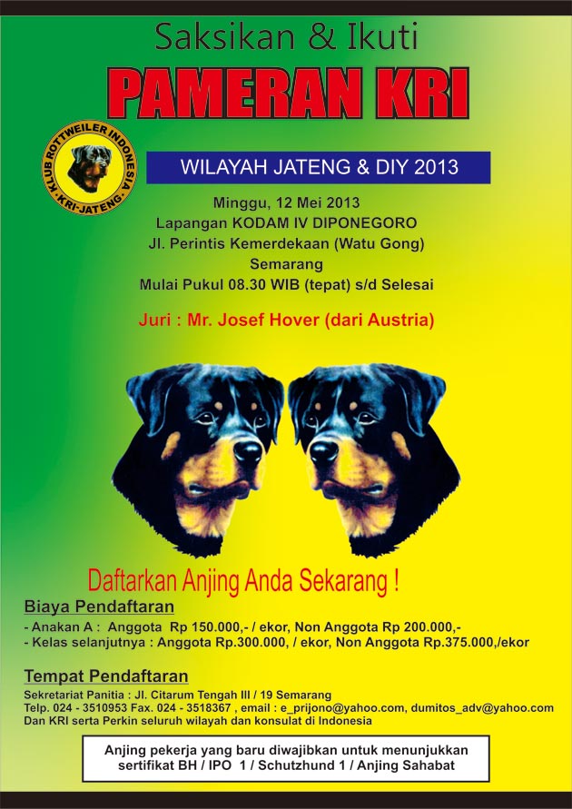 Pameran Rottweiler JATENG & DIY 2013