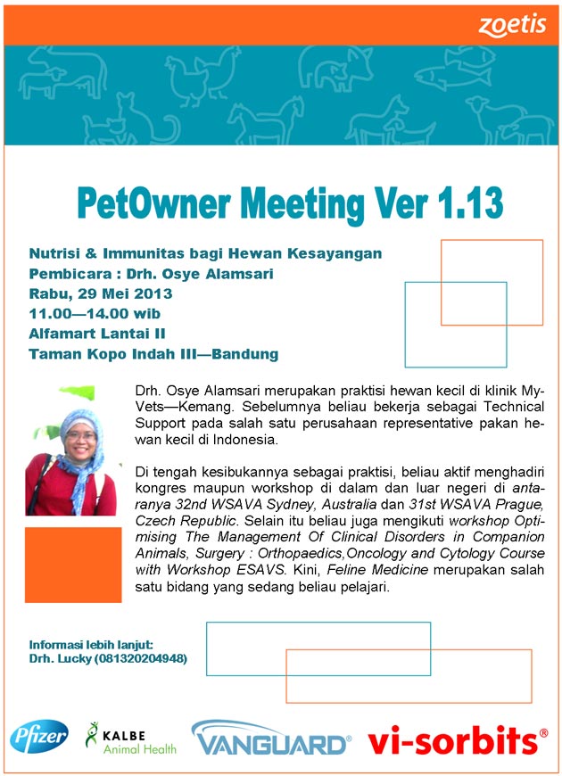 Seminar : Nutrisi & Immunitas bagi Hewan Kesayangan