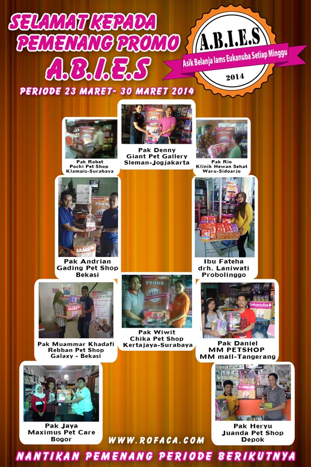 Pemenang A.B.I.E.S Periode 23-30 Maret 2014