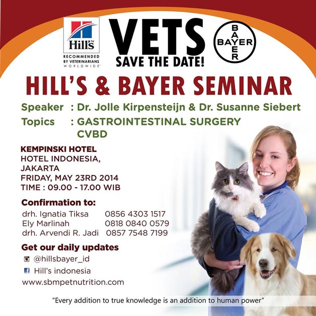 Hill's & Bayer Seminar 23 May 2014 - Hotel Kempinski