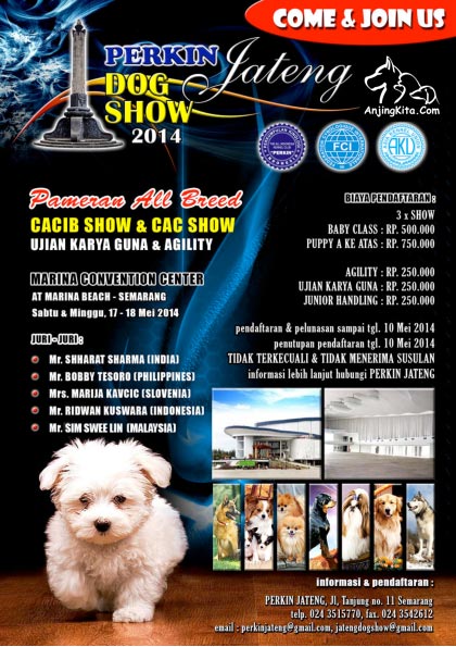 Jadwal Penjurian Perkin Jateng Dog Show 2014