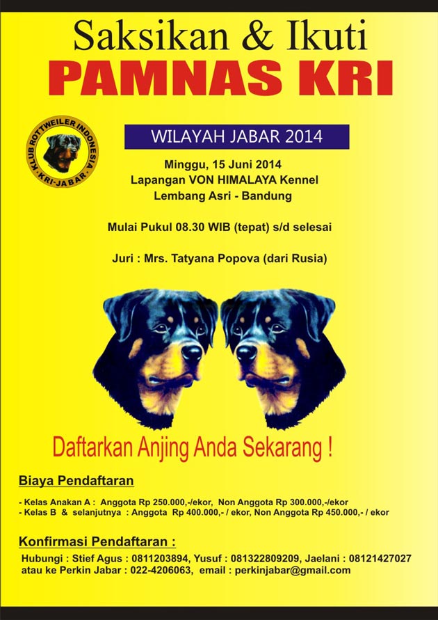 Pameran Anjing Rottweiler Nasional 2014