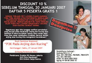 Seminar Nasional � P3K Pada Anjing dan Kucing �