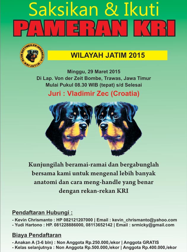 Pameran Anjing Rottweiler Jawa Timur 2015