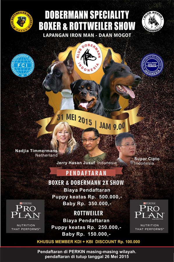 Pameran Anjing Dobermann, Boxer & Rottweiler