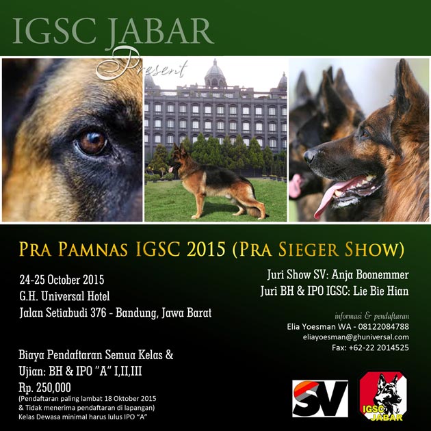 Pameran Anjing Herder : Pra Pamnas IGSC 2015
