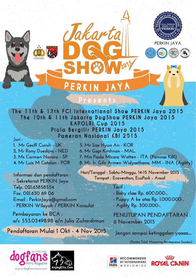 Jakarta Dog Show PERKIN Jaya 2015